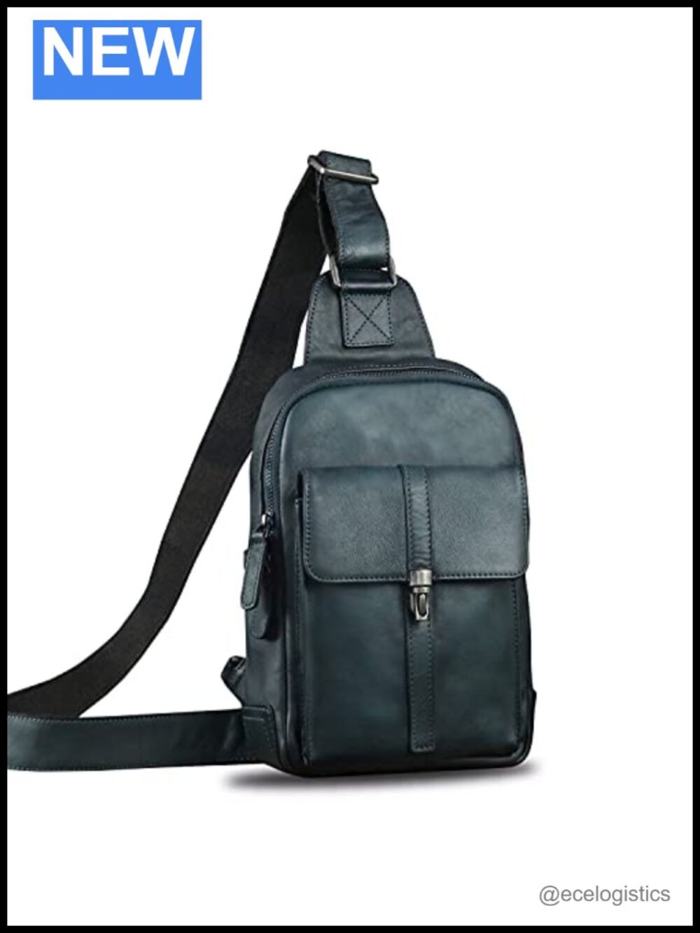Genuine Leather Sling Bag Crossbody Backpack Hiking Daypack Vintage Casual